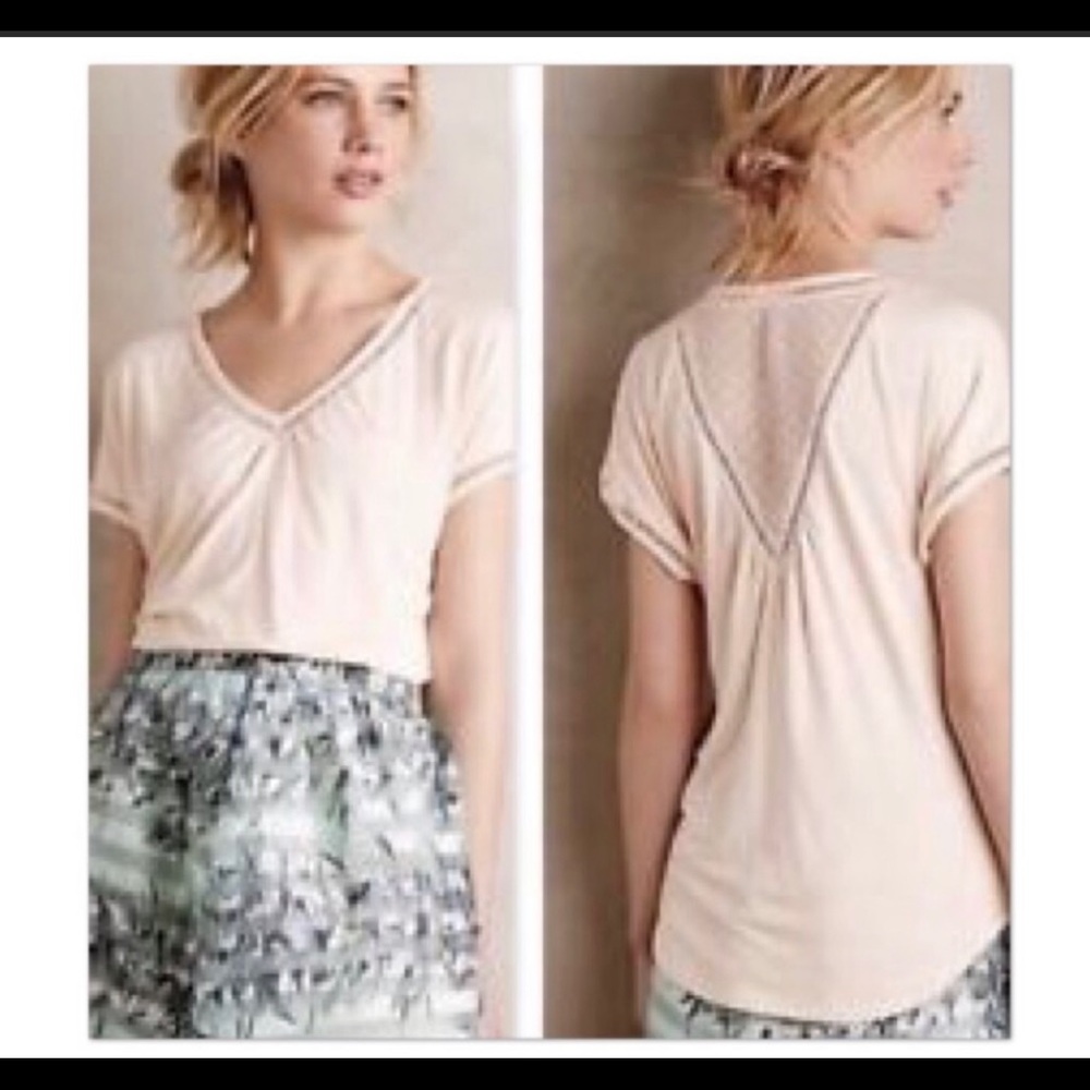 Anthropologie Meadow Rue Swiss Dot Panel Top